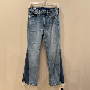 GAP Two-Tone Flare Jeans